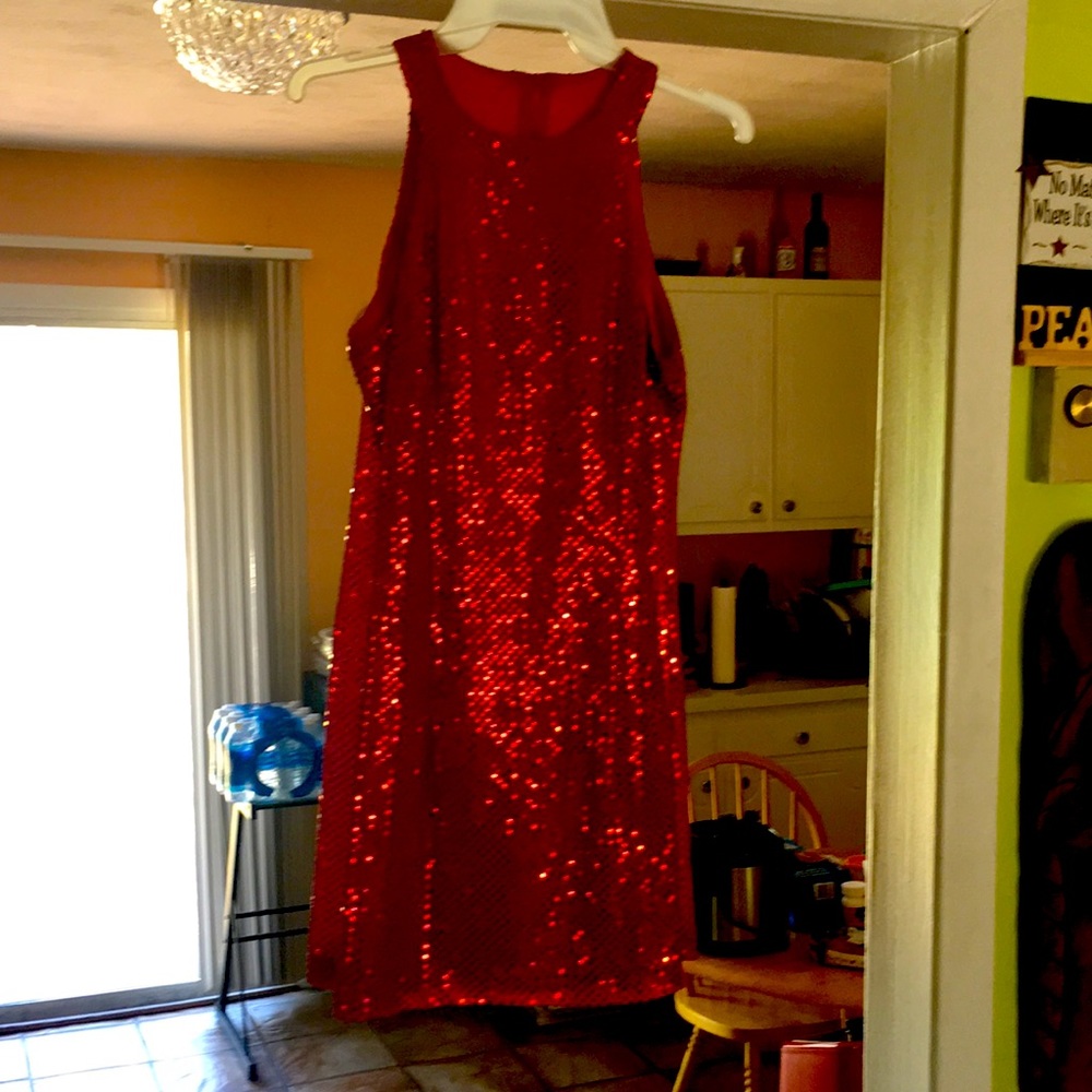 Brand: All That Jazz. Red sequin dress Size: 5/6